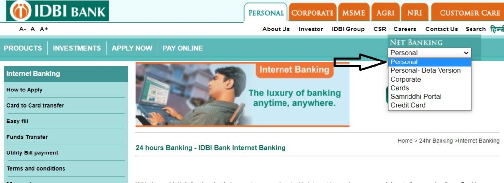 idbi net banking 