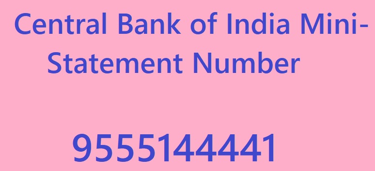 Central Bank of India mini statement